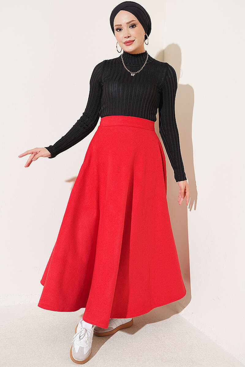 Ribbed Stretch Knit Sweater - Black