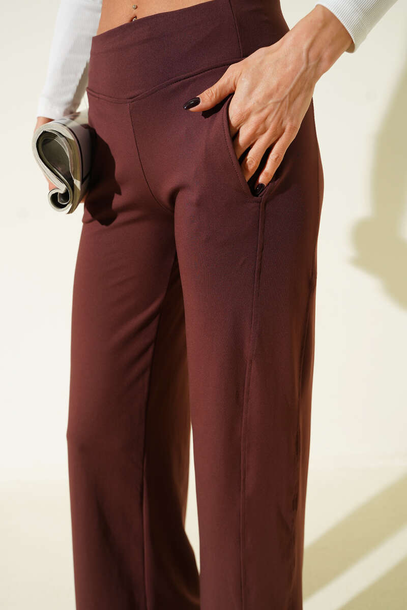 Wide-Leg Loycha Pants - Brown