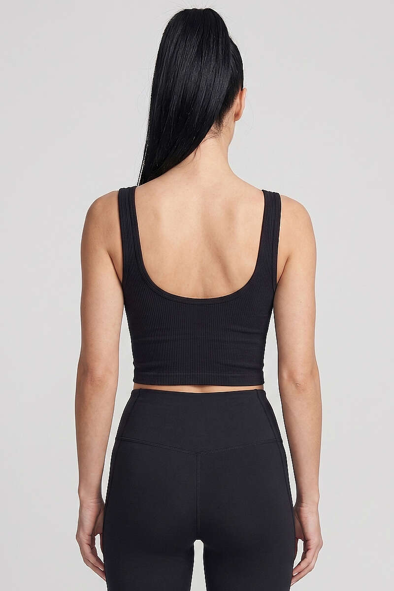 Wide-Neck Thick-Strap Bustier - Black