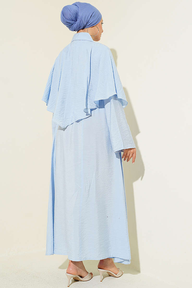 Three-Piece Set with Gold Buckle - Blue