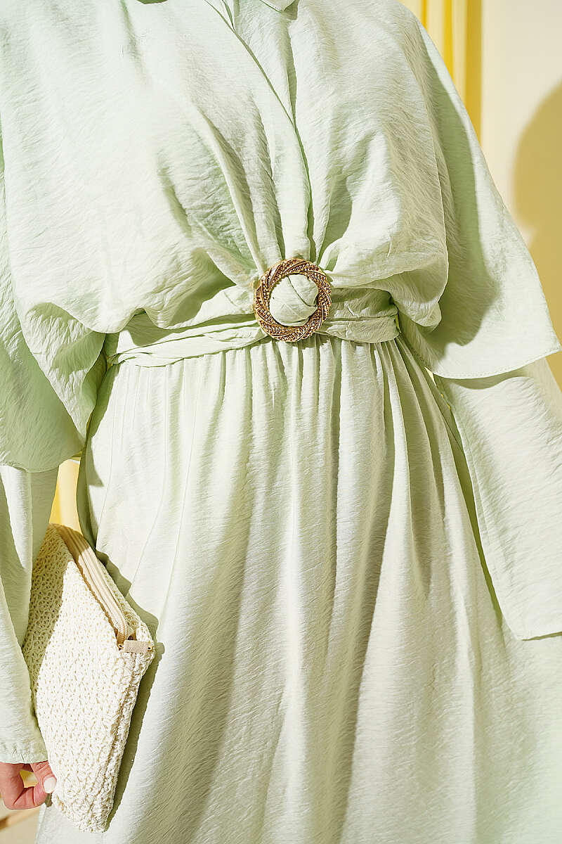 Three-Piece Set with Gold Buckle - Mint