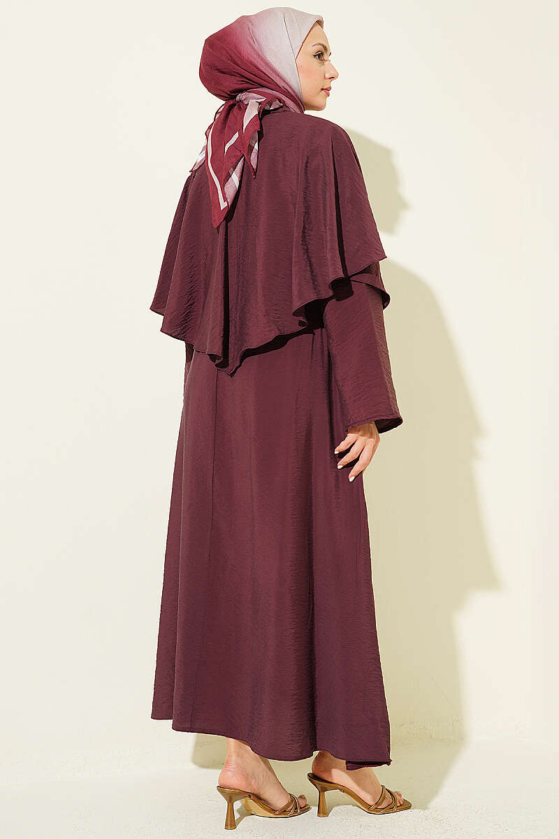 Three-Piece Set with Gold Buckle - Plum
