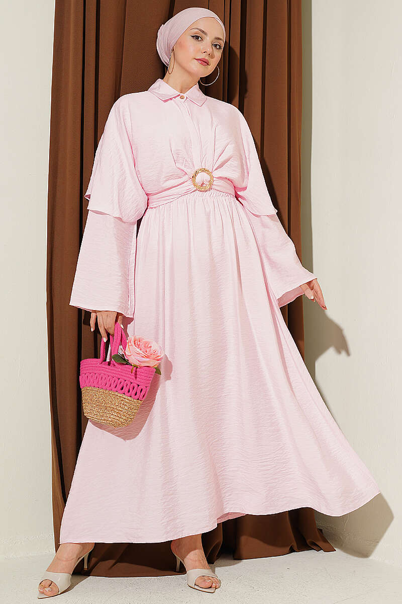 Three-Piece Set with Gold Buckle - Pink