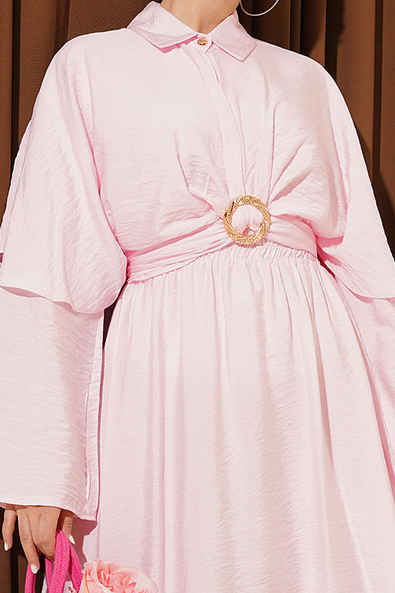 Three-Piece Set with Gold Buckle - Pink