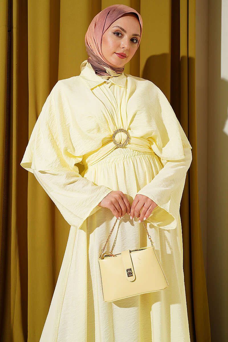 Three-Piece Set with Gold Buckle - Yellow