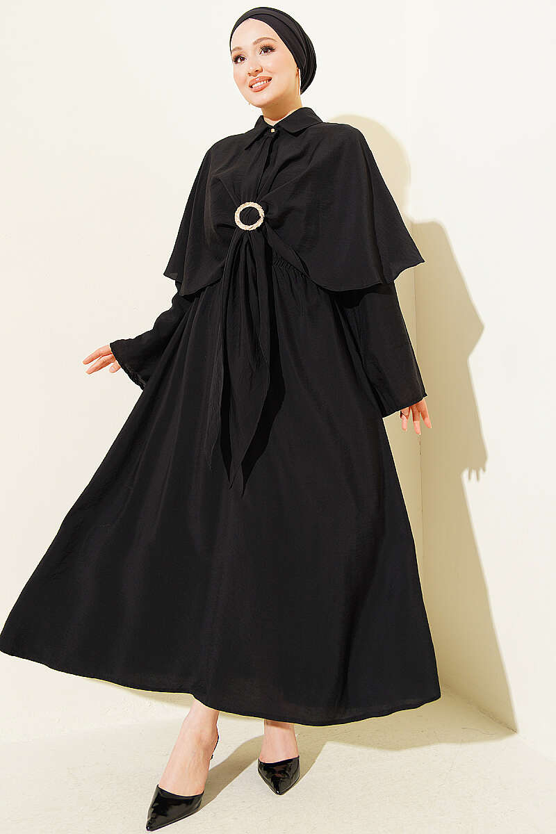 Three-Piece Set with Gold Buckle - Black