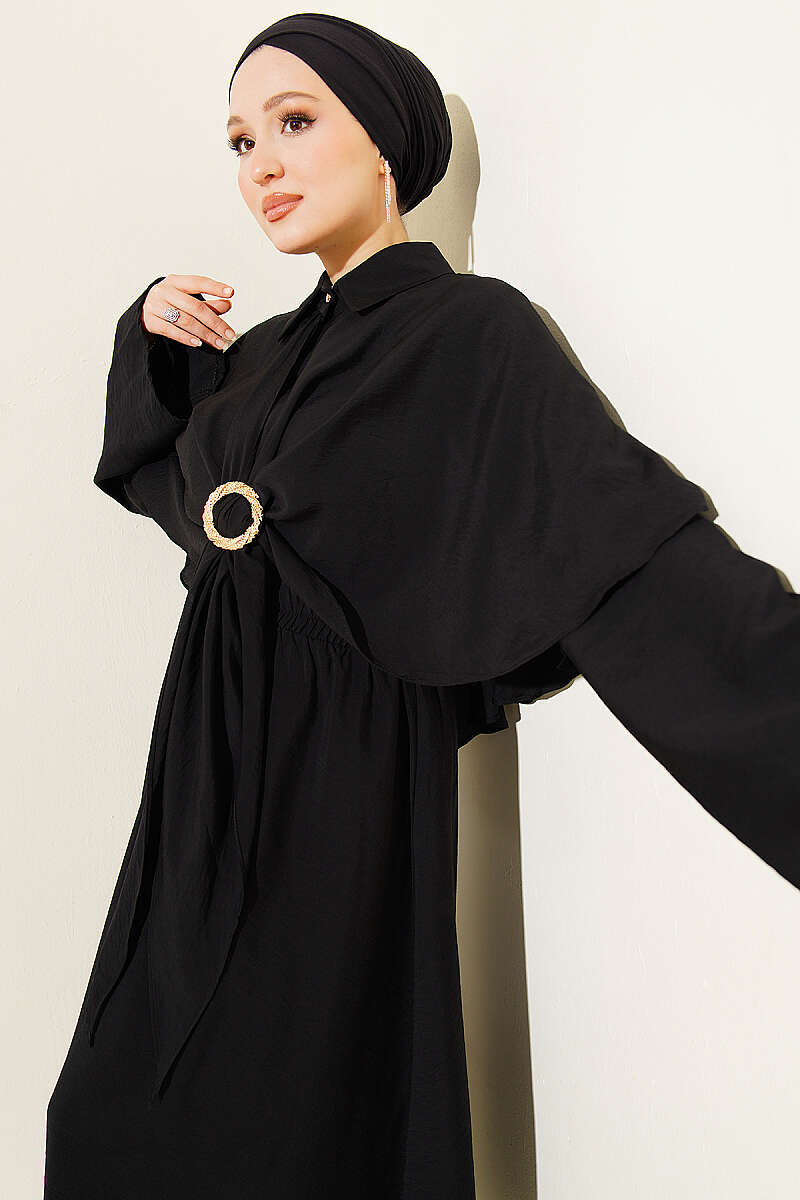 Three-Piece Set with Gold Buckle - Black