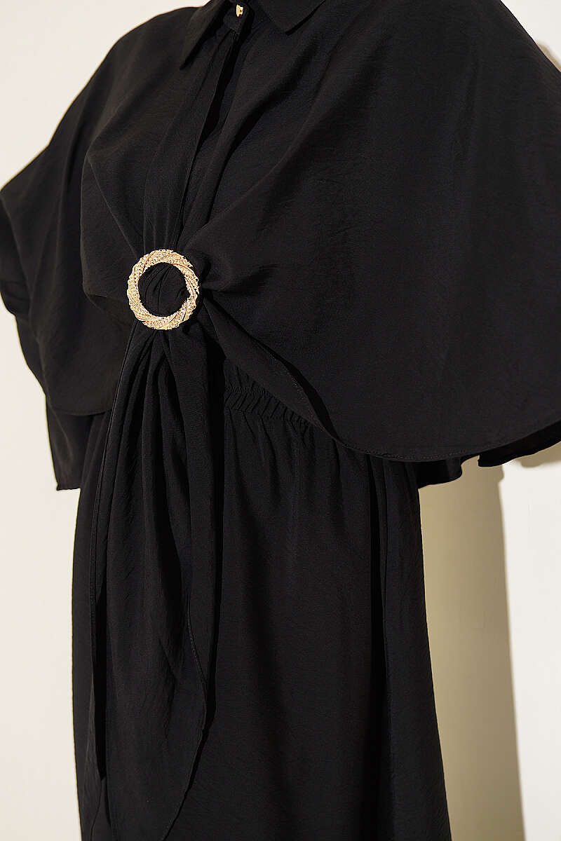 Three-Piece Set with Gold Buckle - Black