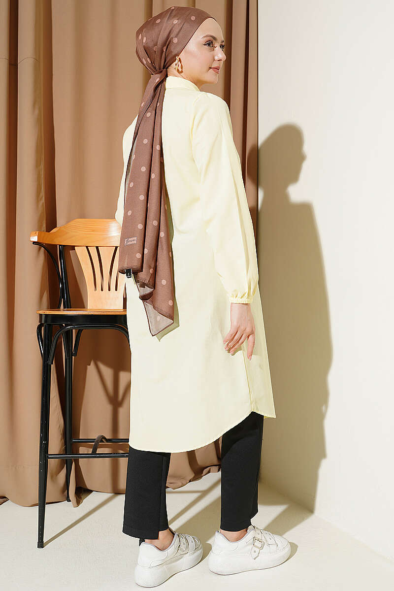 Long Single-Pocket Shirt - Yellow
