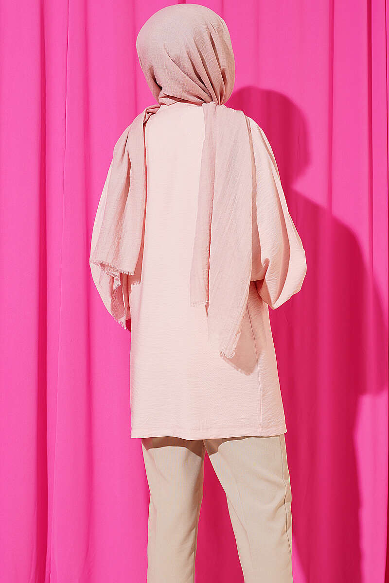 Set with Jewelled Cardigan and Lining - Powder
