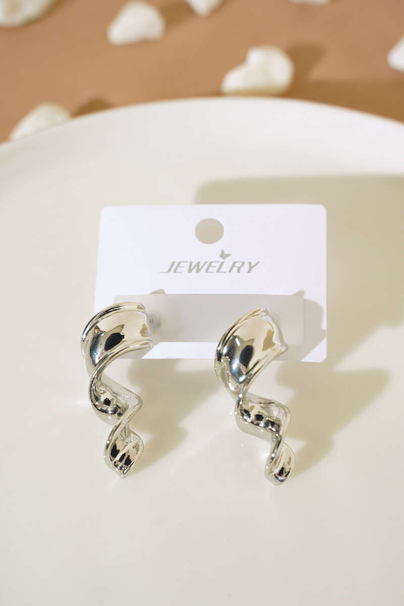 Spiral Earrings - Silver