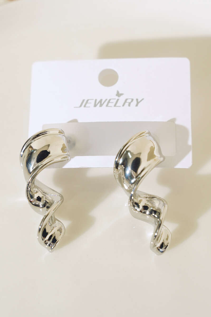 Spiral Earrings - Silver