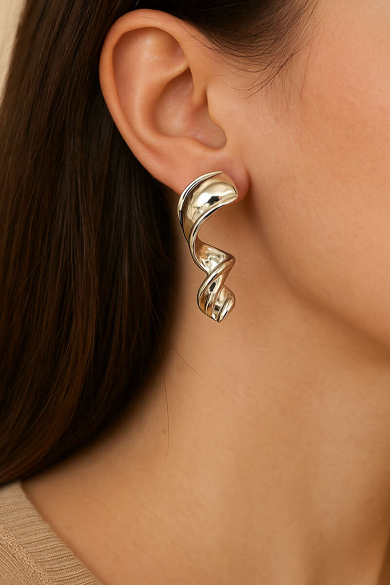 Spiral Earrings - Silver