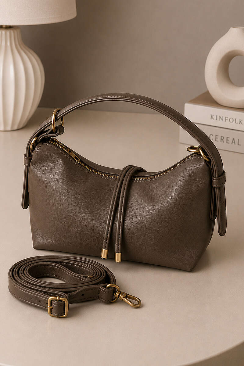 Baguette Bag with Cord Accessory - Mink