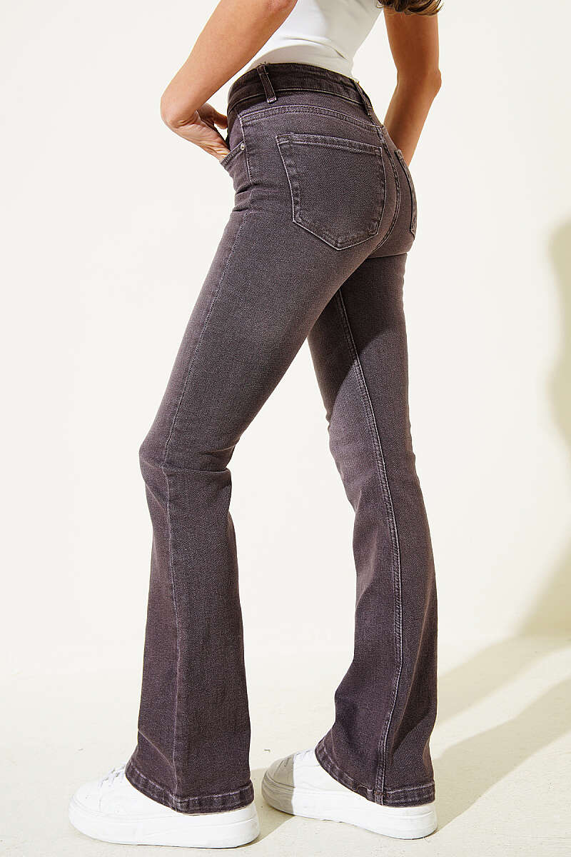 Wide Flared Pants - Brown