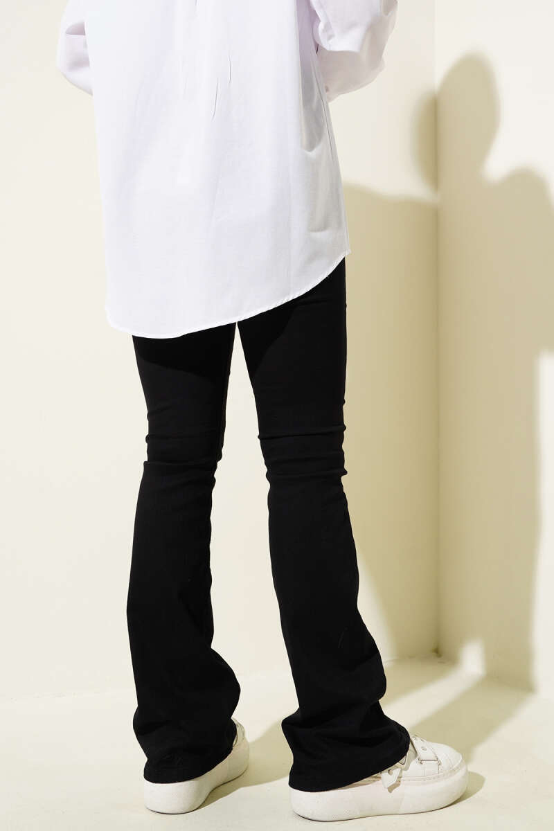 Wide Flared Pants - Black