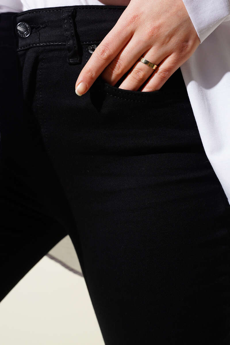 Wide Flared Pants - Black