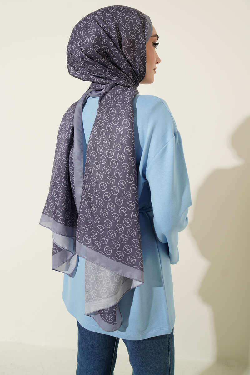 Tunic with Flared Sleeves and Ties - Blue