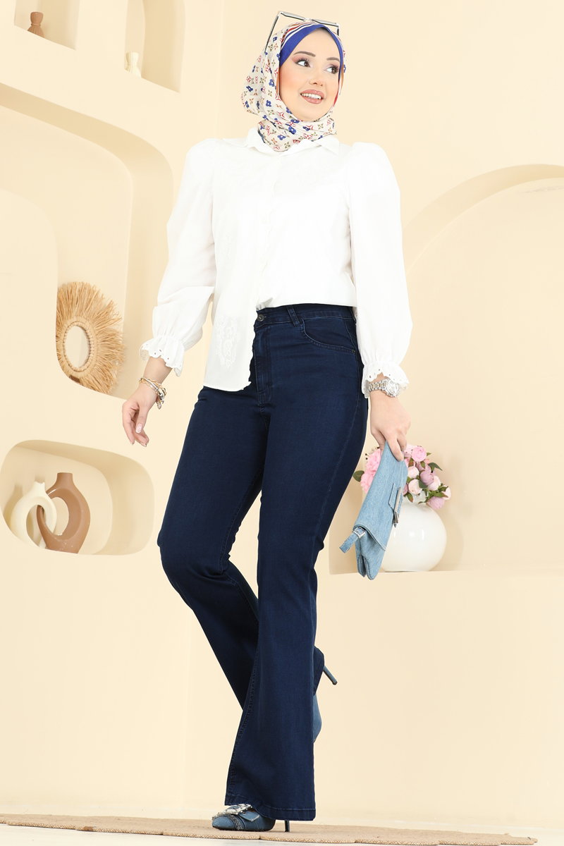 Flared Jeans - Dark Denim