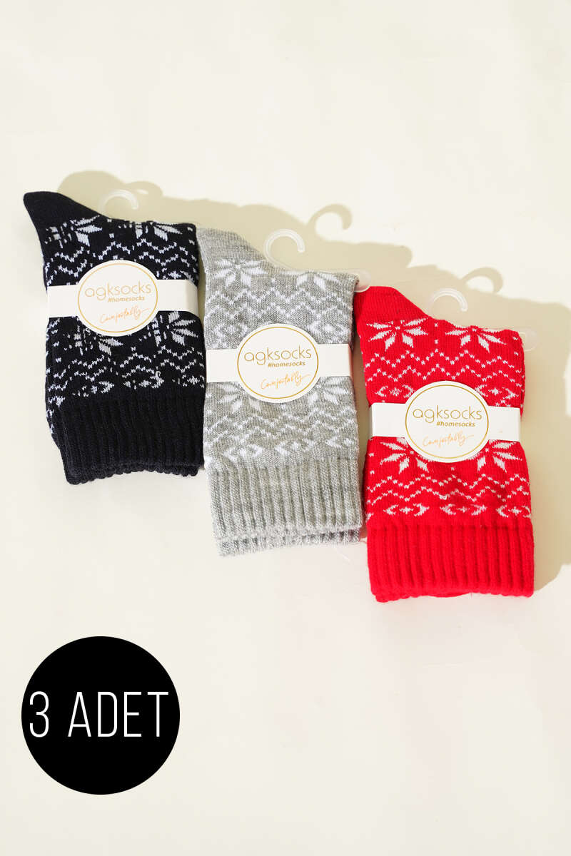 3-Pack Patterned Ankle Socks - Multicolour 1