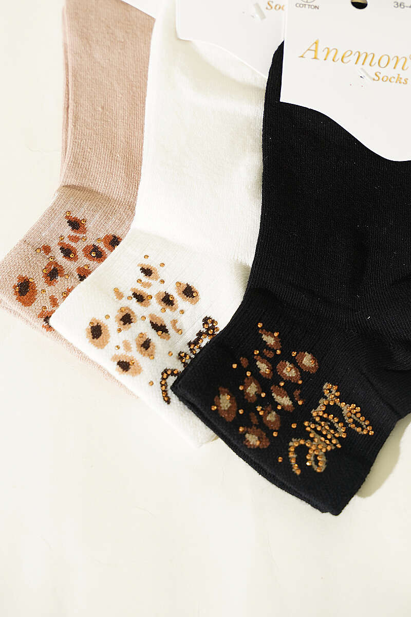 3-Pack Short Crew Socks with Stones - Multicolour 13