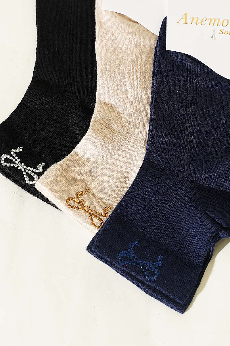 3-Pack Short Crew Socks with Stones - Multicolour 22
