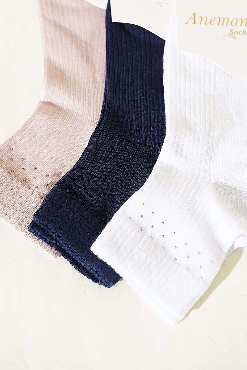 3-Pack Short Crew Socks with Stones - Multicolour 23