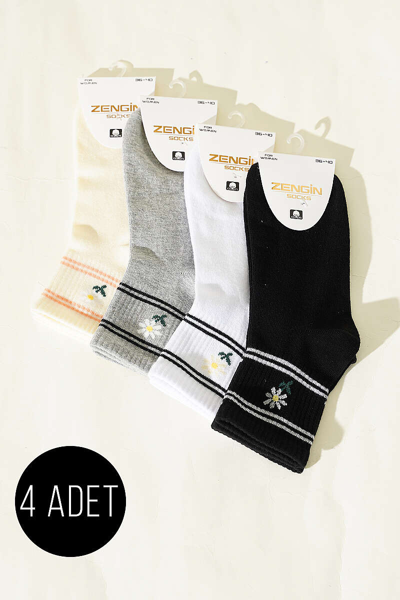 4-Pack Patterned Crew Socks - Multicolour 3