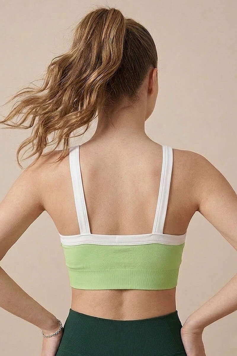 Strappy Bustier with Wide Piping - Mint