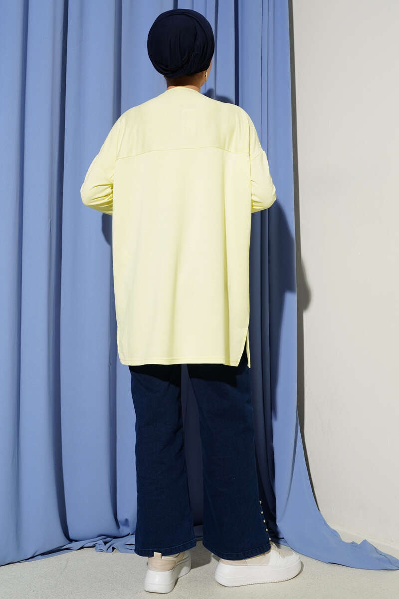 Basic Tunic with Heart Detail - Yellow