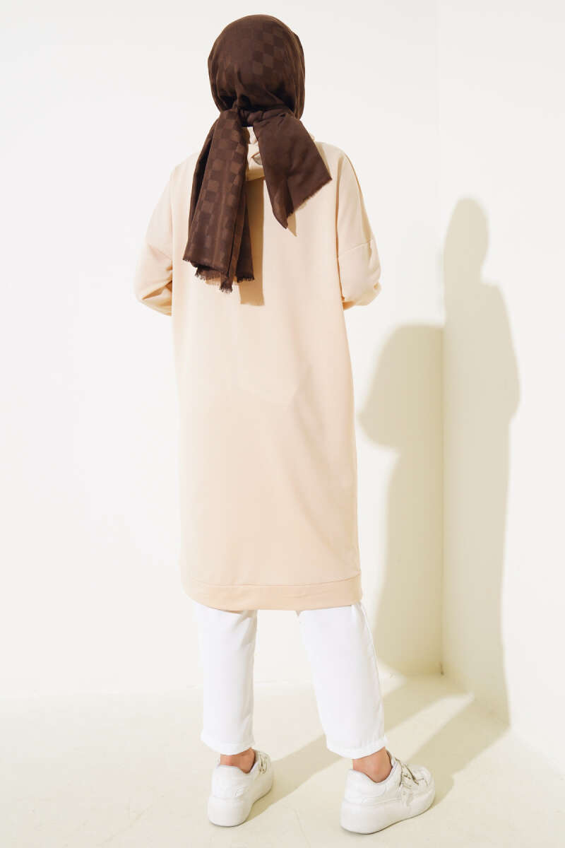 Kangaroo Pocket Tunic - Beige