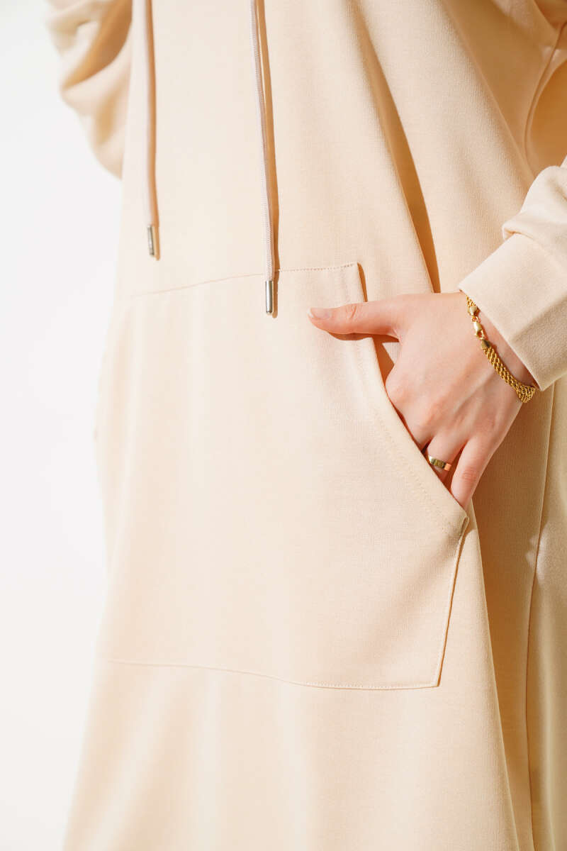 Kangaroo Pocket Tunic - Beige