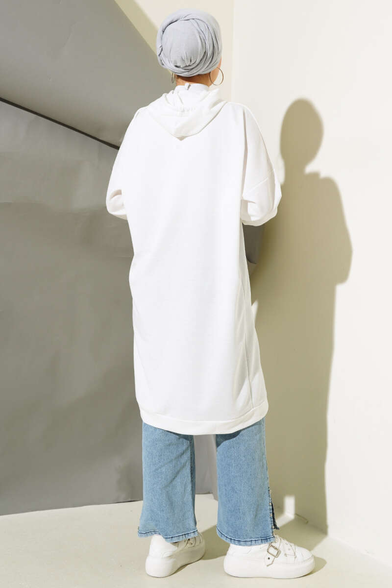 Kangaroo Pocket Tunic - White