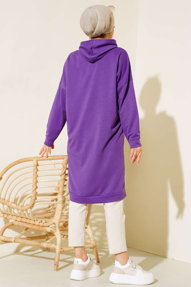 Kangaroo Pocket Tunic - Purple
