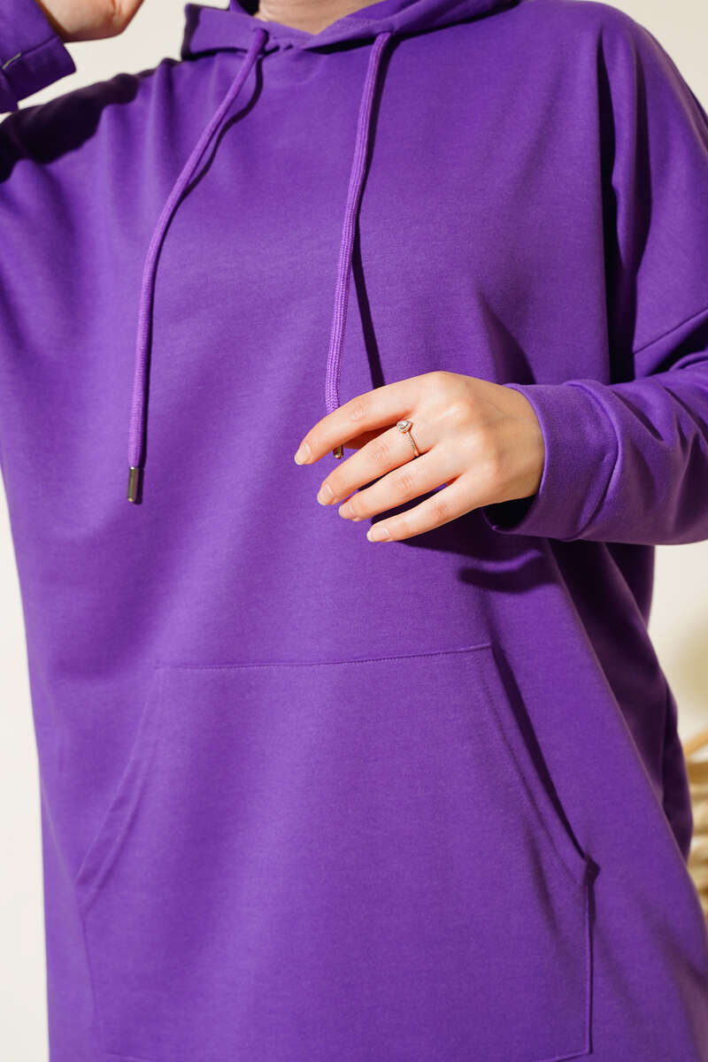 Kangaroo Pocket Tunic - Purple