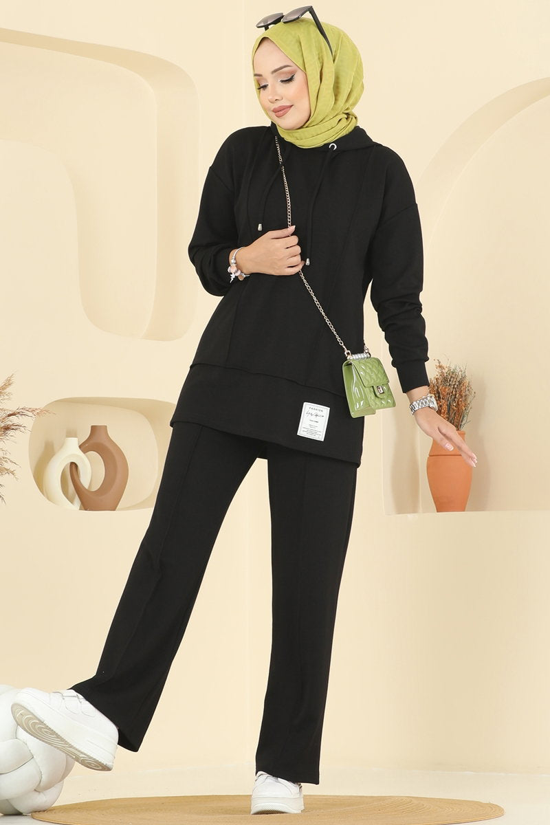 Modal Set with Hood Detail - Black