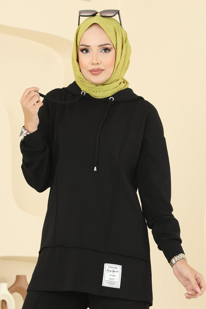 Modal Set with Hood Detail - Black