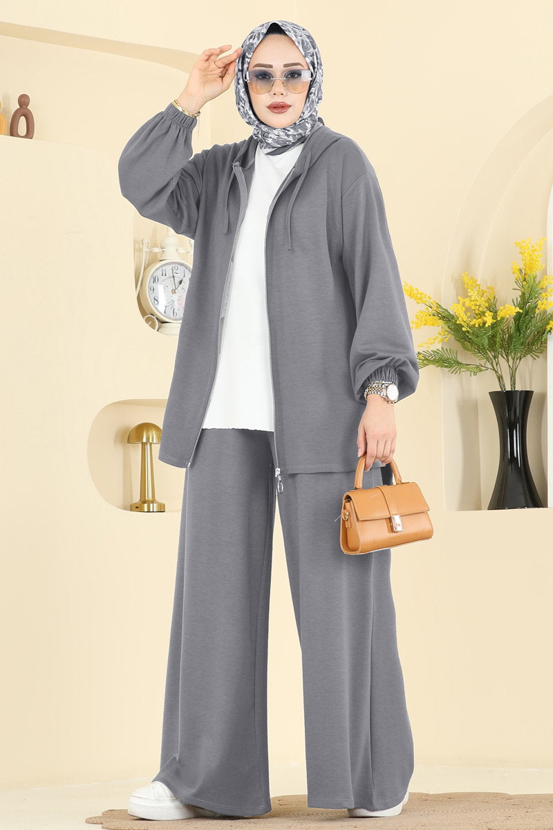 Hooded Modal Set - Grey