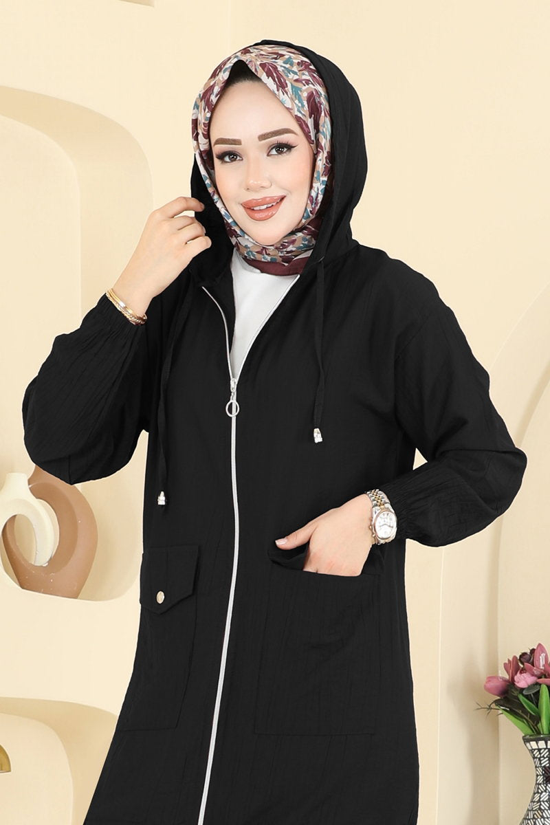 Hooded Trouser Set - Black