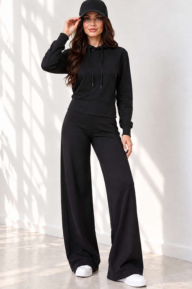 Basic Hooded Two-Piece Set - Navy