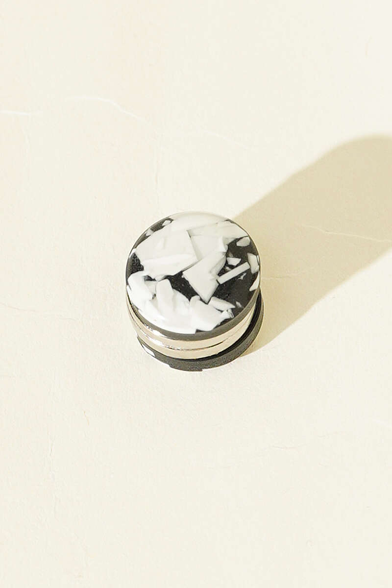 Mixed-Print Hijab Magnet - Black-White