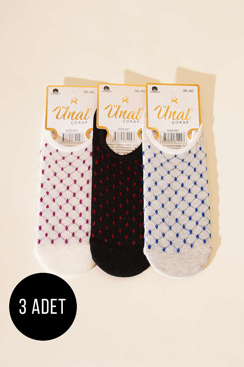 Mixed Pattern No-Show Socks - Multicolour 17