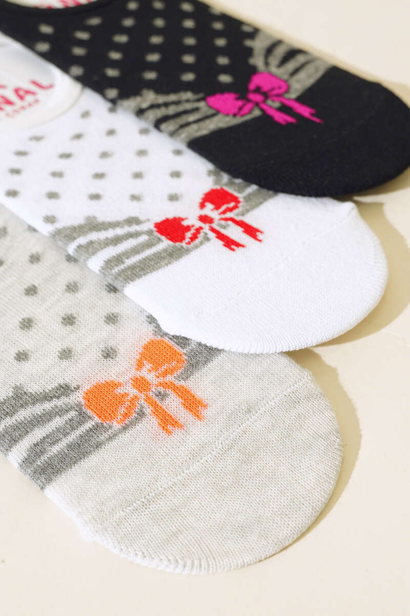 Mixed Pattern No-Show Socks - Multicolour 2