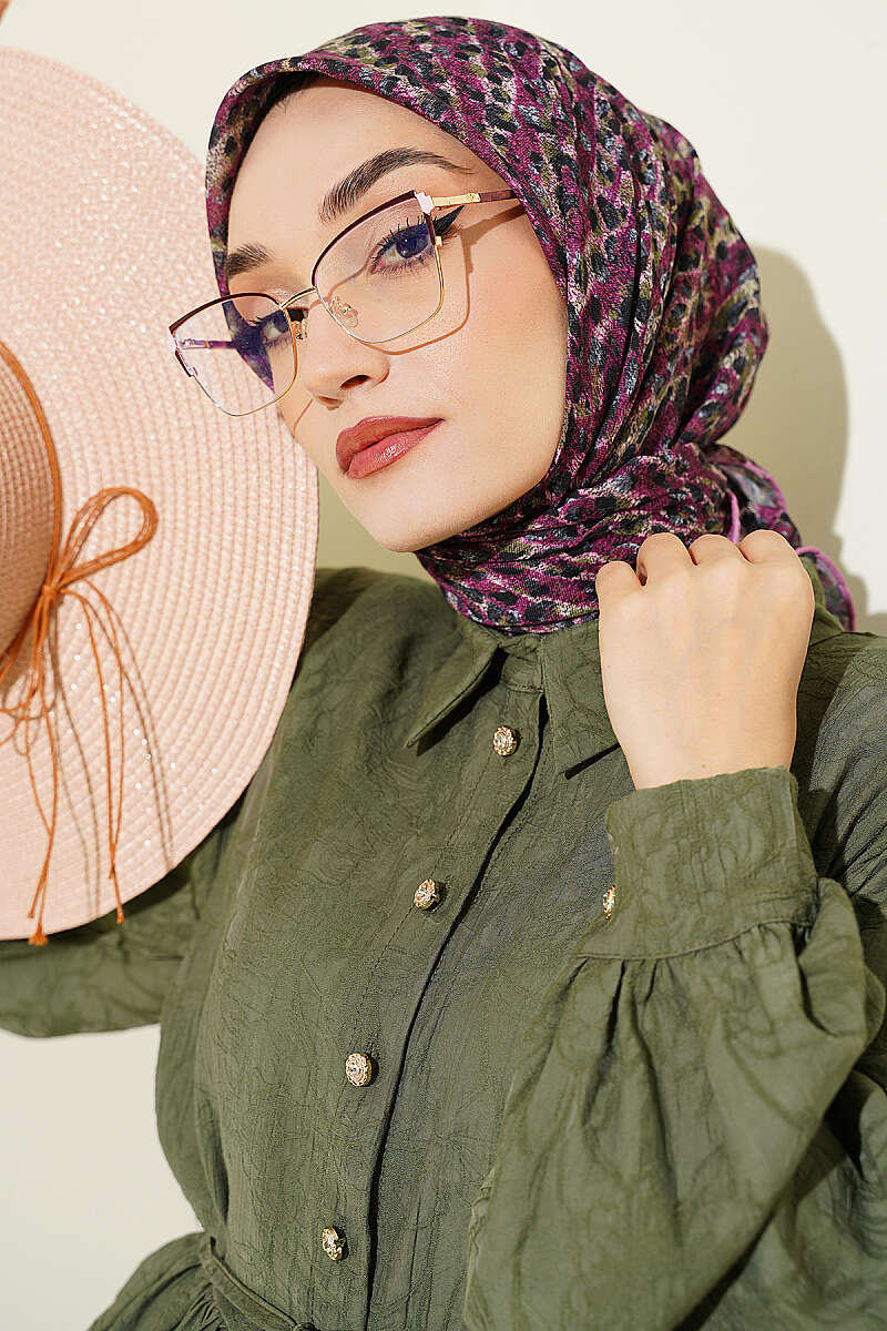 Mixed Leopard Print Scarf - Multicolour 8