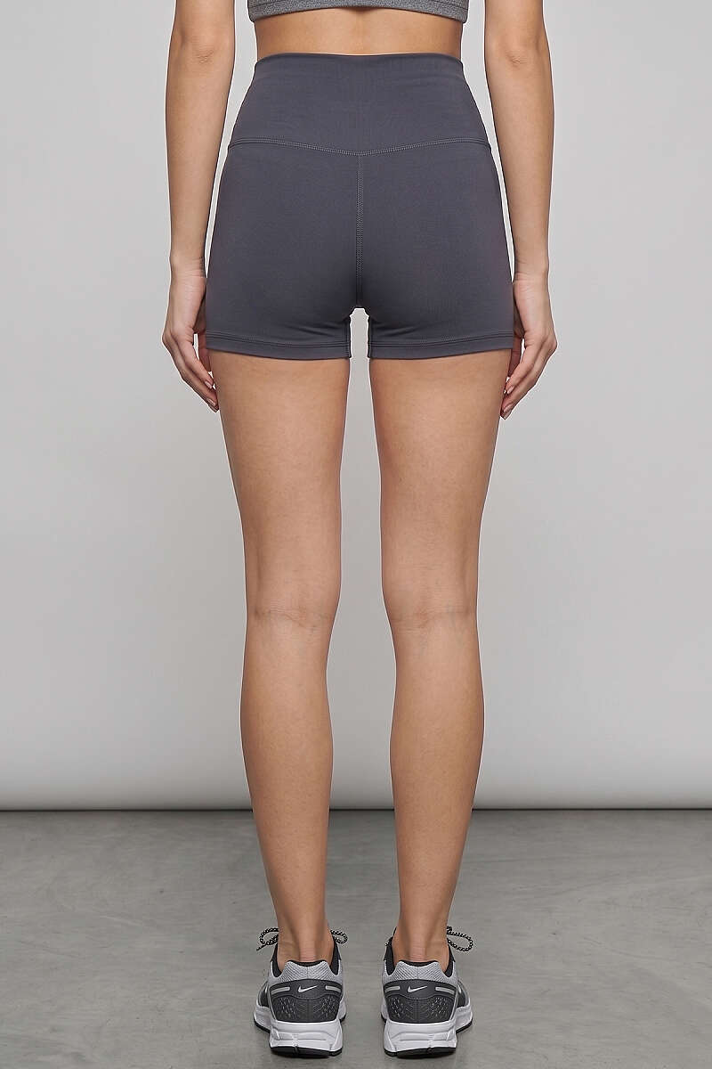 Katya Short Biker Shorts - Smoke Grey