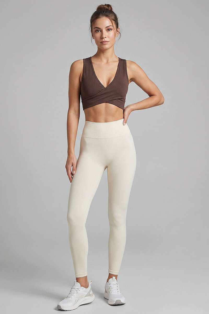 Katya Criss-Cross Front Bustier - Brown