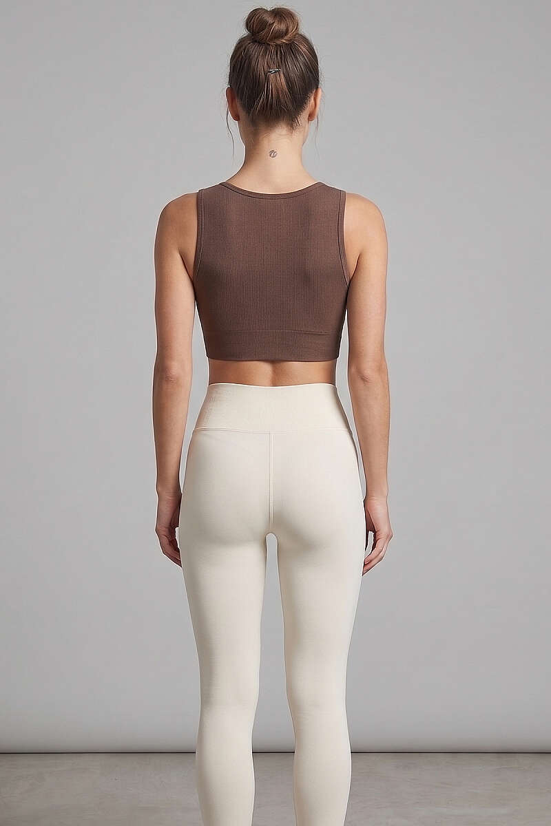Katya Criss-Cross Front Bustier - Brown