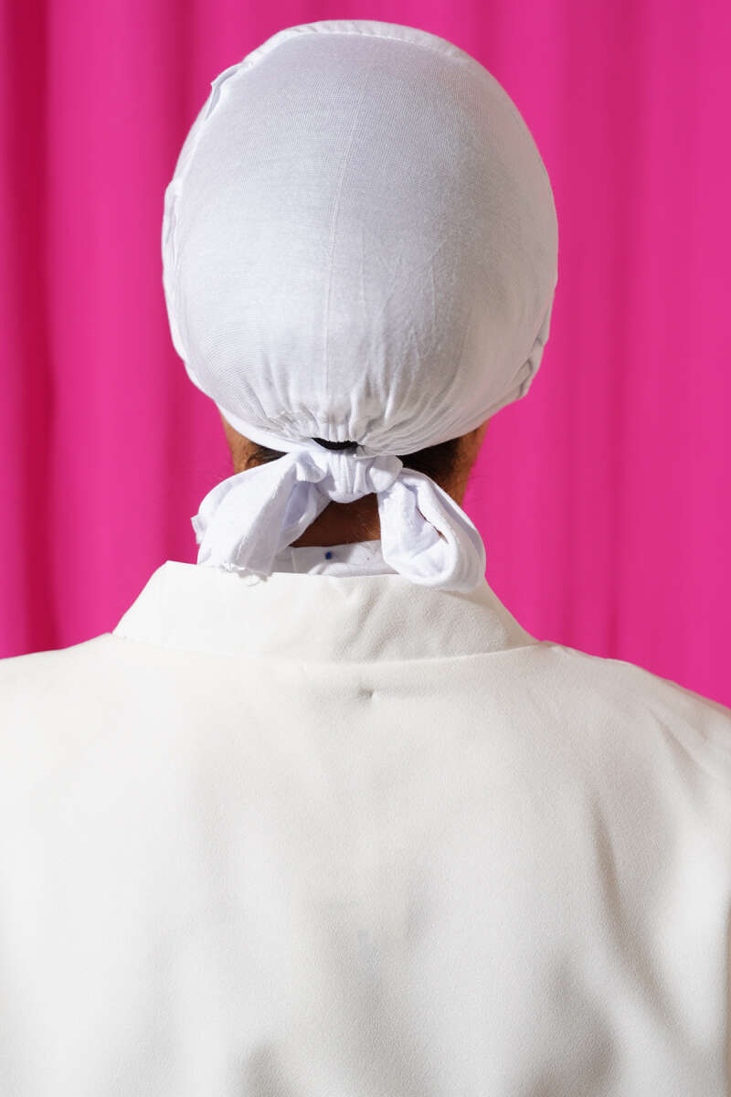 Non-Slip Silicone Tie-Back Underscarf - White