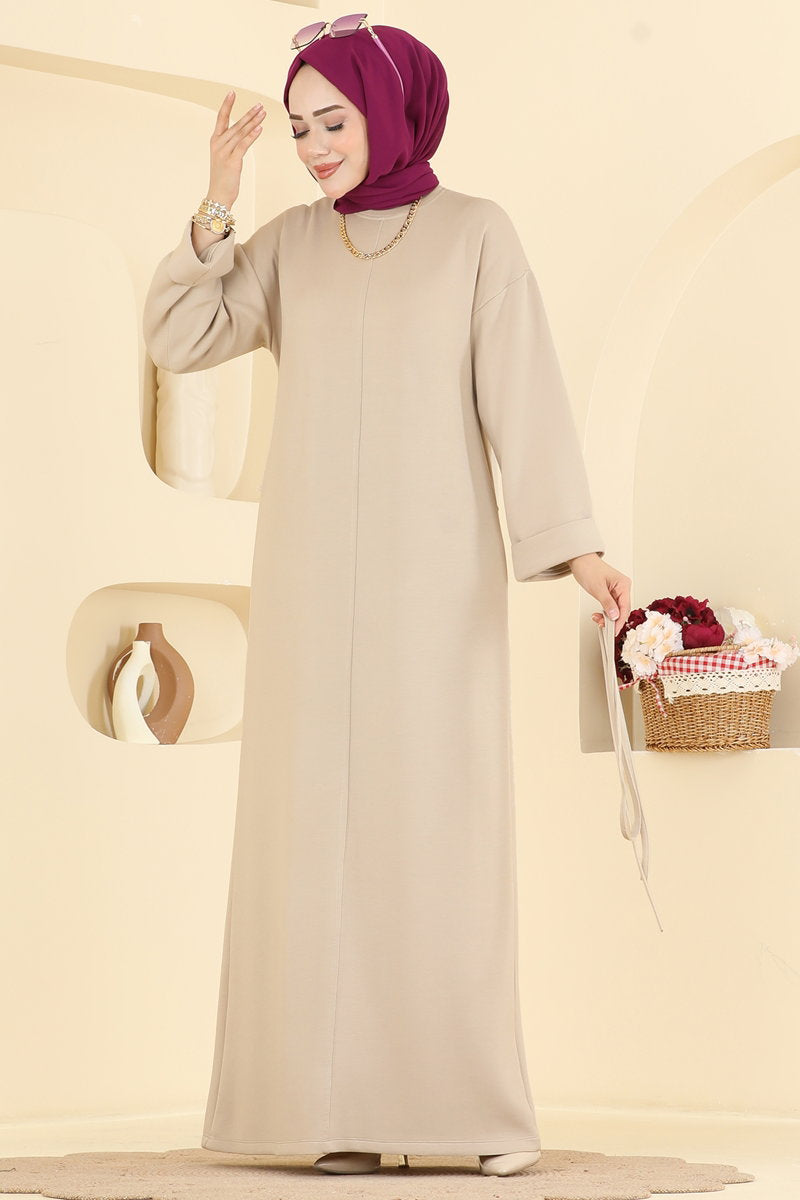 Belted Modal Dress - Stone