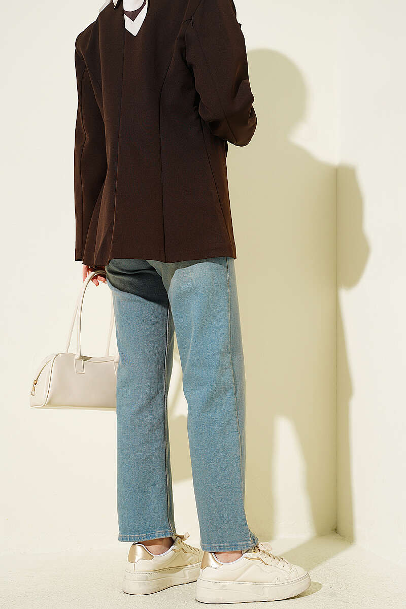 Belted Mom Jeans - Light Tint